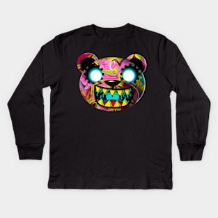 neon eyez bear Kids Long Sleeve T-Shirt